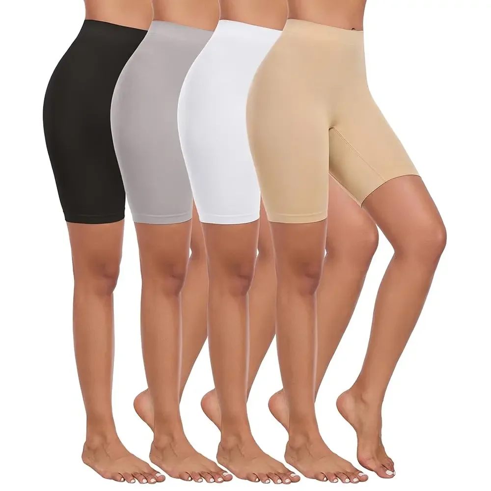 

Комплект из 4 бесшовных шорт-трусиков для женщин под платье, предотвращающие натирание