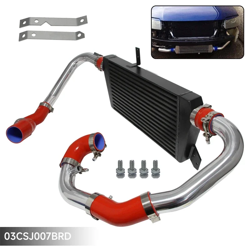 Front Mount Intercooler+Pipe Kit for Audi A4 1.8T Turbo B6 Quattro 02-06  Black / Blue /Red