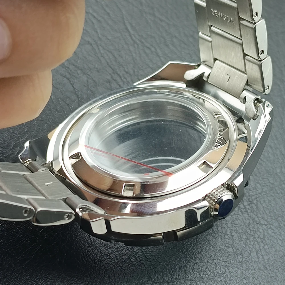 601 Case 44mm Men\'s Watches Steel Case Watch Parts For NH35 NH36 Movement/Dial Case Watch Accessories Sapphire Glass Watch Box