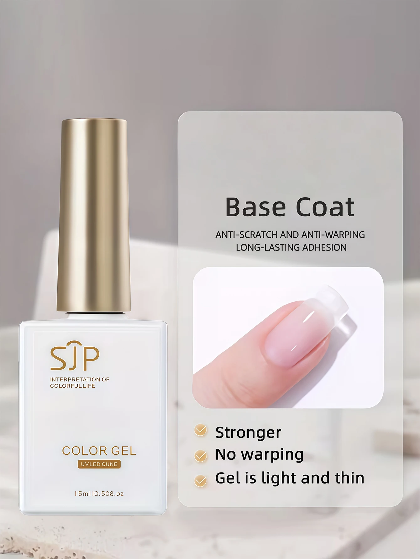 15ml Nail Art Gel funzionale Gel per unghie UV Base Top Coat, Gel da costruzione per estensione, Top Coat opaco, Gel anti-derramenta, Nail Art Pra