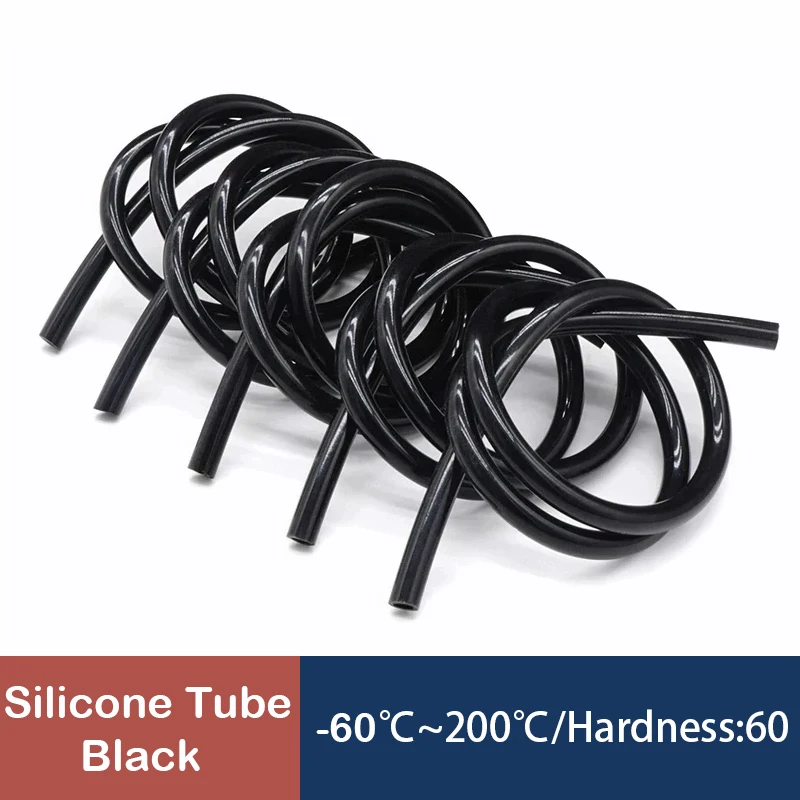 

1/5/10M Food Grade Black Silicone Rubber Hose ID 0.5 1 2 3 4 5 6 7 8 9 10 12 14 16 18 20 25 32mm Flexible Nontoxic Tube