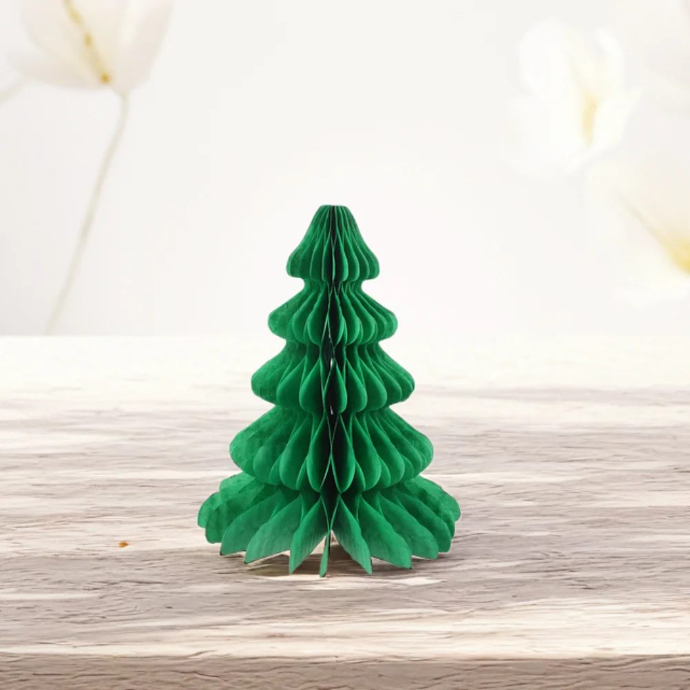 

Honeycomb Christmas Tree Paper Green Foldable Xmas Hanging Decorations Holiday Centerpieces Paper Tree Ornaments Holiday Decor
