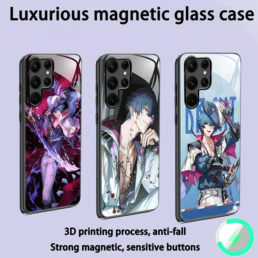 Wuthering Waves Brant Phone Case For Samsung S26 S25 S24 S23 S22 S21 S20 Plus Ultra Glass Magnetic Case