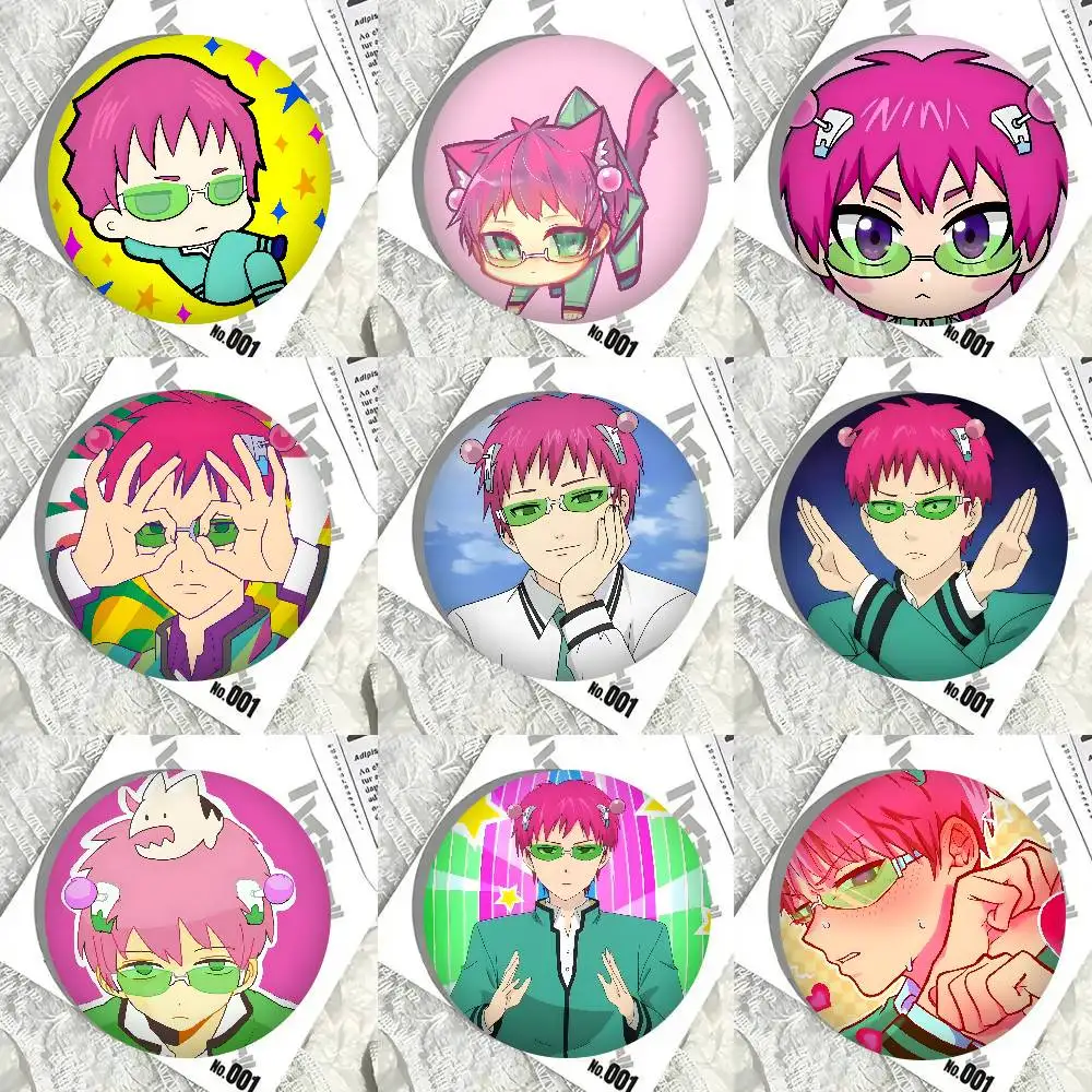 Broches de Anime, Lindos Pines de Dibujos Animados para Chaqueta, Jeans, Solapa, Anime La Desastrosa Vida de Saiki K, Accesorio de Regalo