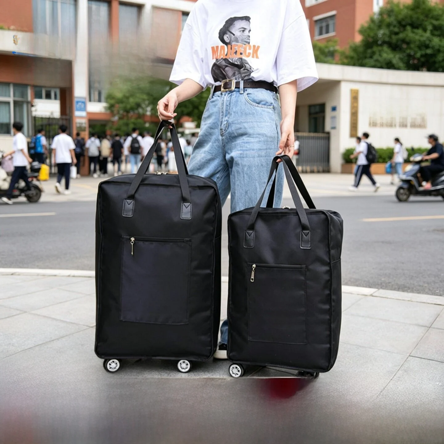 high-school-student-dormitory-luggage-bag-clothes-storage-durable-nylon-wheel-mounted-large-capacity-residence-bag