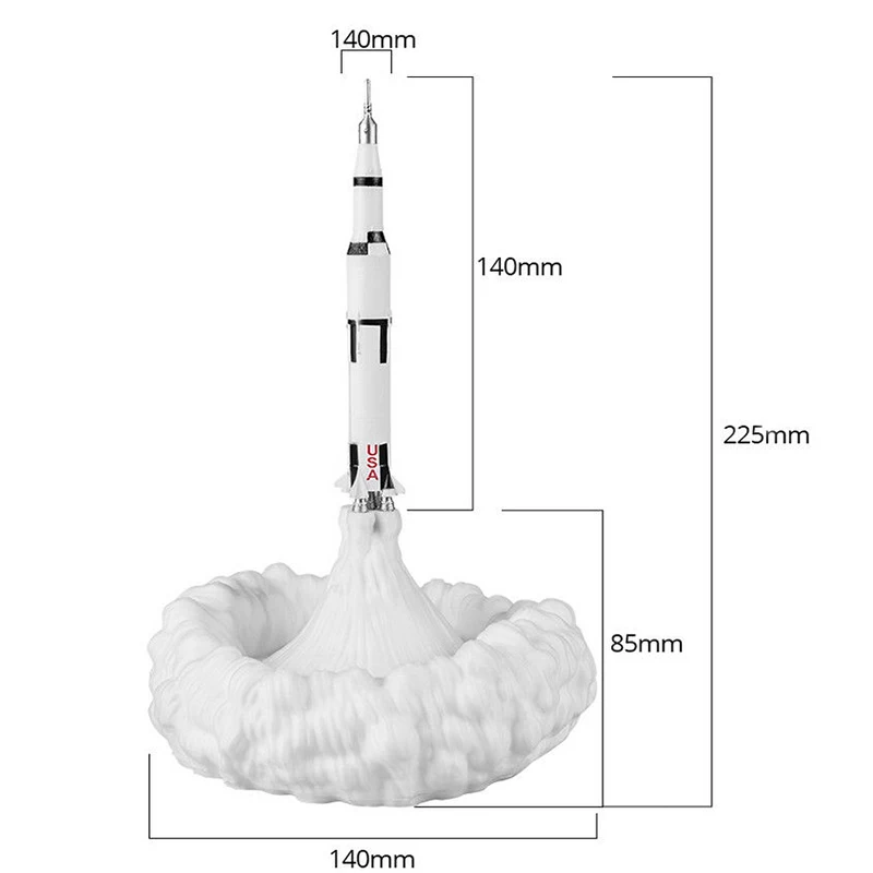 3D Print Space Shuttle LED Night Lamp Bedside Desk Lamp 800 mAh USB Rechargeable Rocket Light Christmas Kids Gift for Room Decor