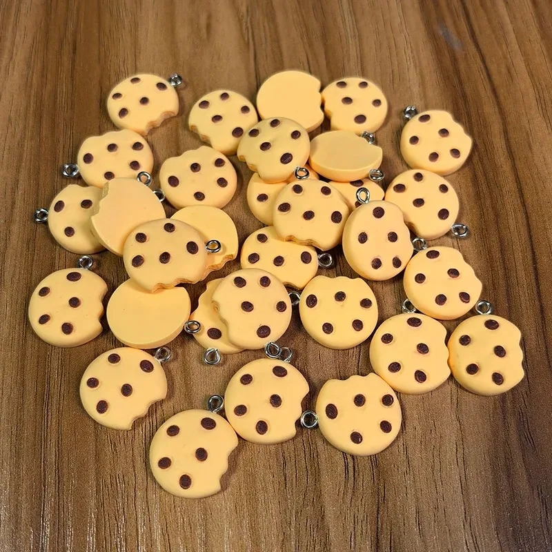 10pcs Broken Cookies Biscuits Resin Charms Cute Cartoon Snacks Food Earring Necklace Pendant DIY Funny Jewelry Make - view 3