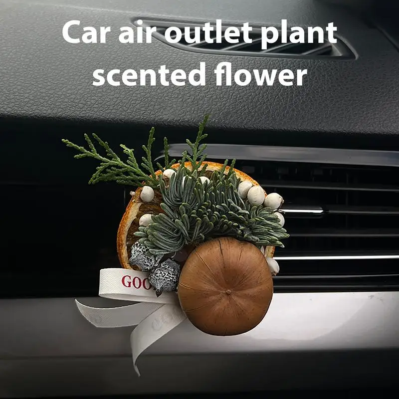 Car Vent Air Freshener Plant Car Plant Vent Decor Dried Flower Auto Air Freshener Car Flower Air Freshener With Pine Cones Home