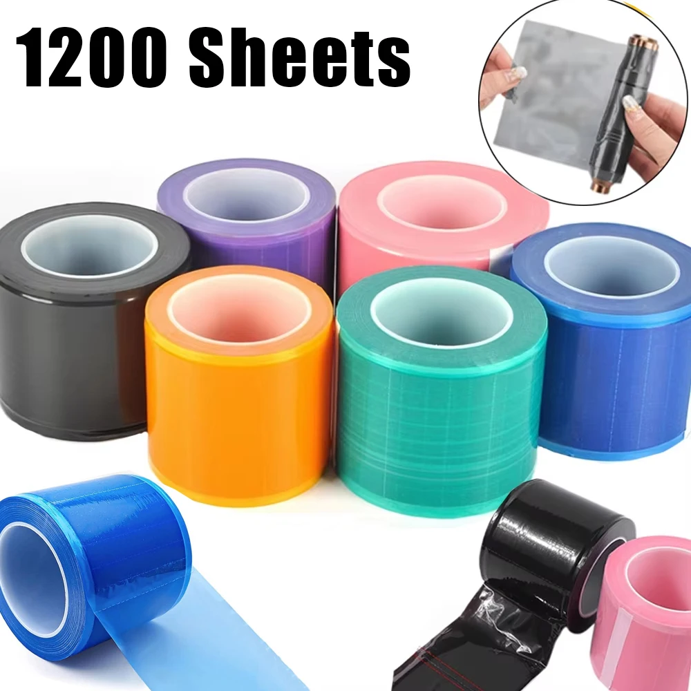 

1200pcs Tattoo Barrier Film Roll Covers Plastic Anti-fouling Film Adhesive Band Dental Protect Tape Clear Wrap 10x15 cm