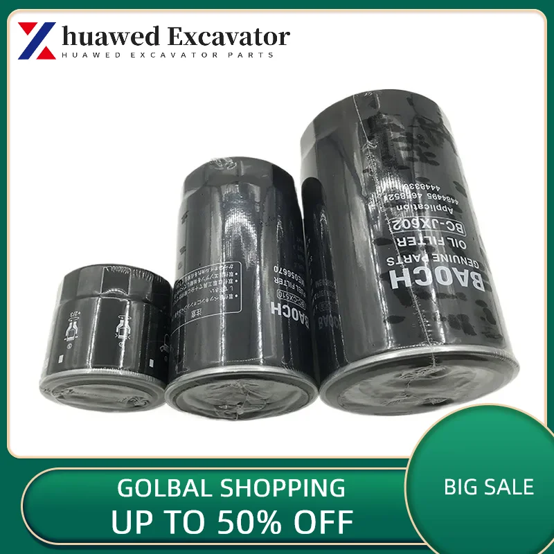 

Suitable for excavator accessories, Hitachi Zax120 200 240 270 350-6 engine oil filter cartridge, diesel filter cartridge