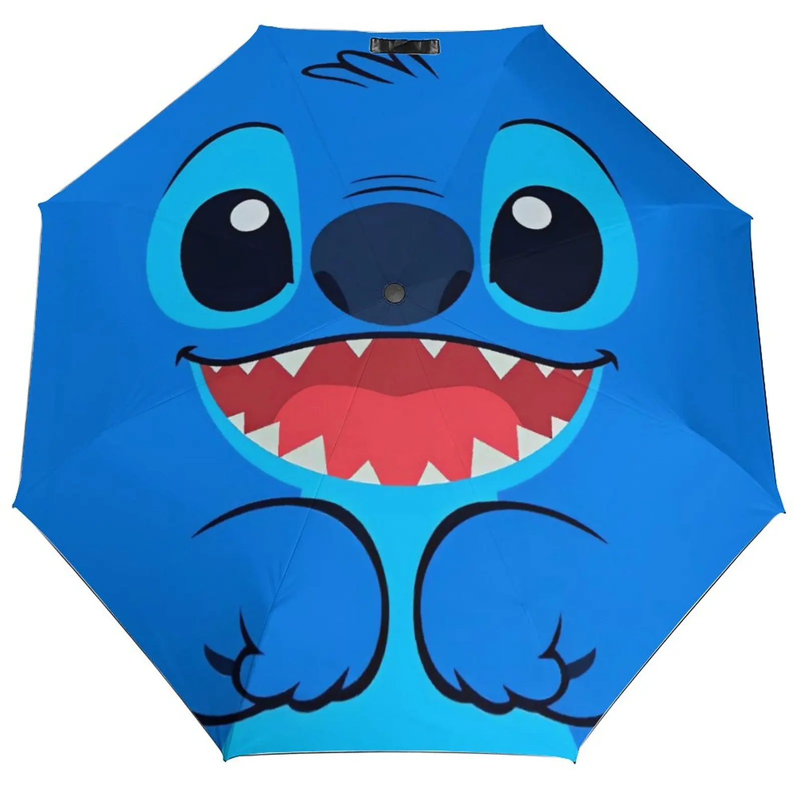 

Складной зонт Kawaii Stitch и ангел-милый мультяшный ветрозащитный зонт для женщин и мужчин, тройной авто солнцезащитный козырек, автомобильные зонты