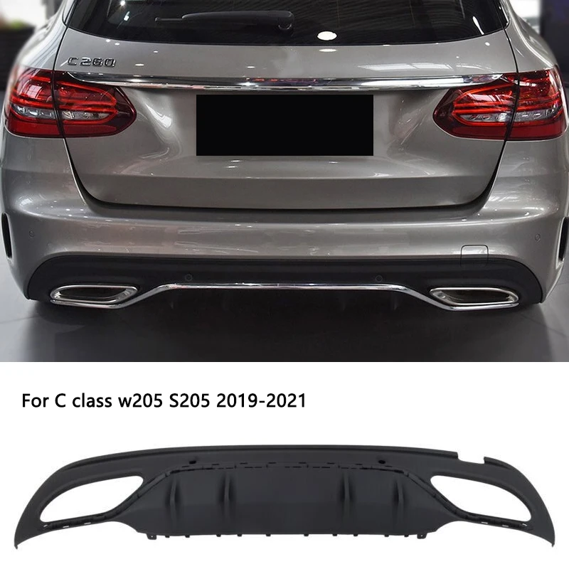 

A2058853103 для Mercedes Benz C Class S205 W205 задний бампер диффузор спойлер хромированная черная отделка часть 2058853903 2058854103