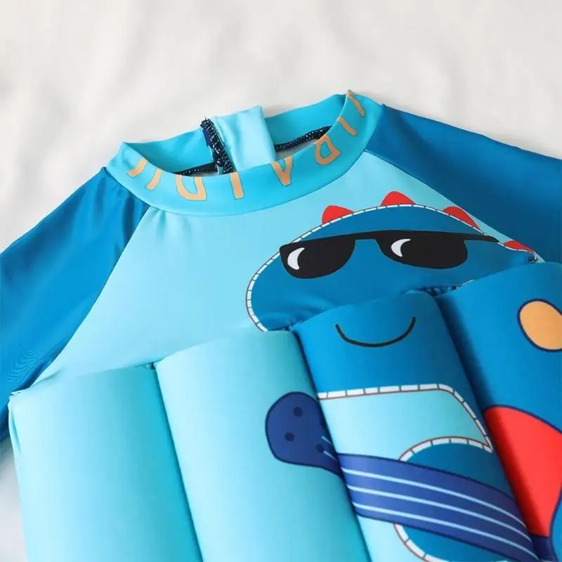  Kids Swim Vest Short Sleeve Chlorine Resistant Fabric Buoyance Aid For Pool Beach