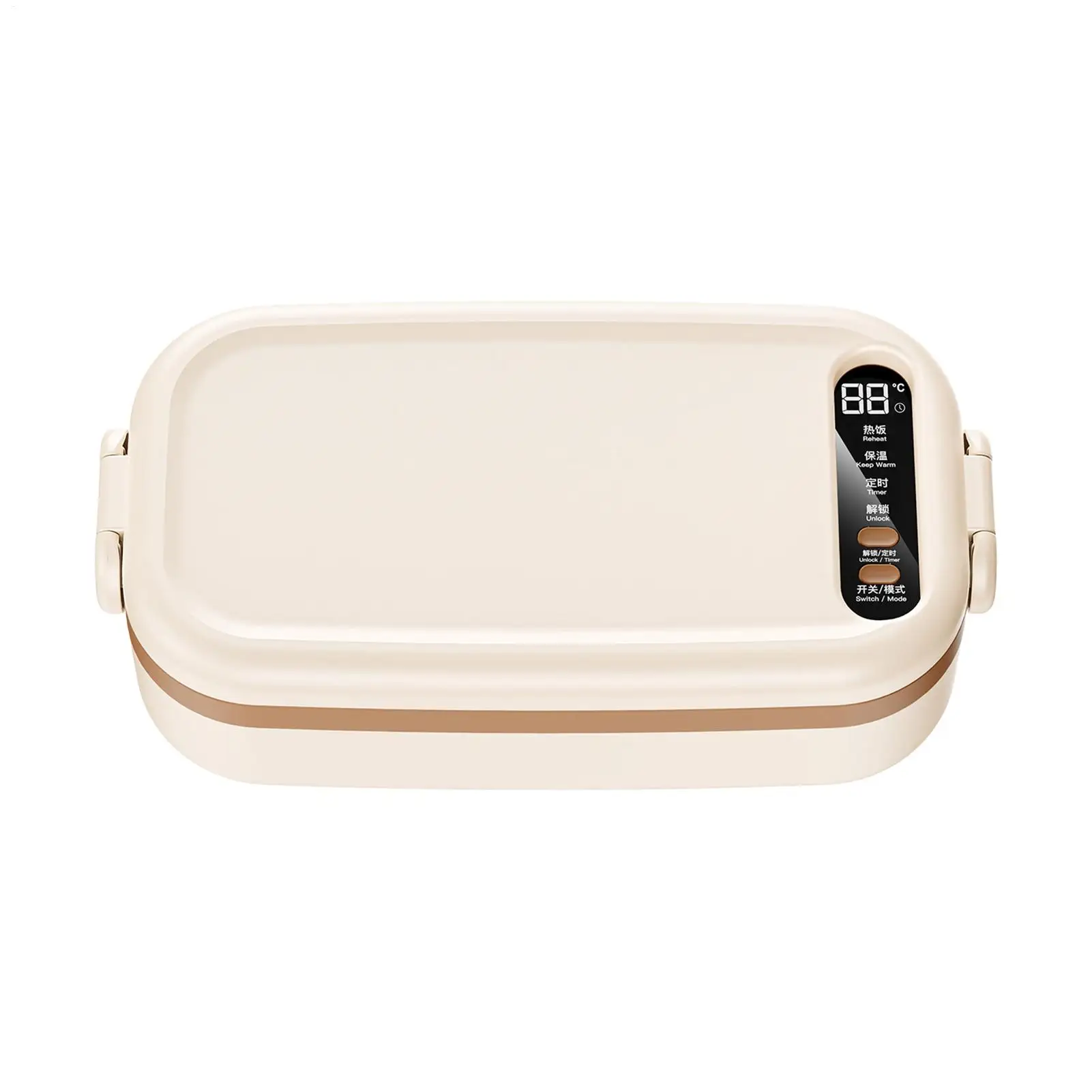 Electric Lunch Box Cordless Rechargeable Stainless Steel Inner Multi Timer Adults Electric Lunch Box For Work School Car Truck