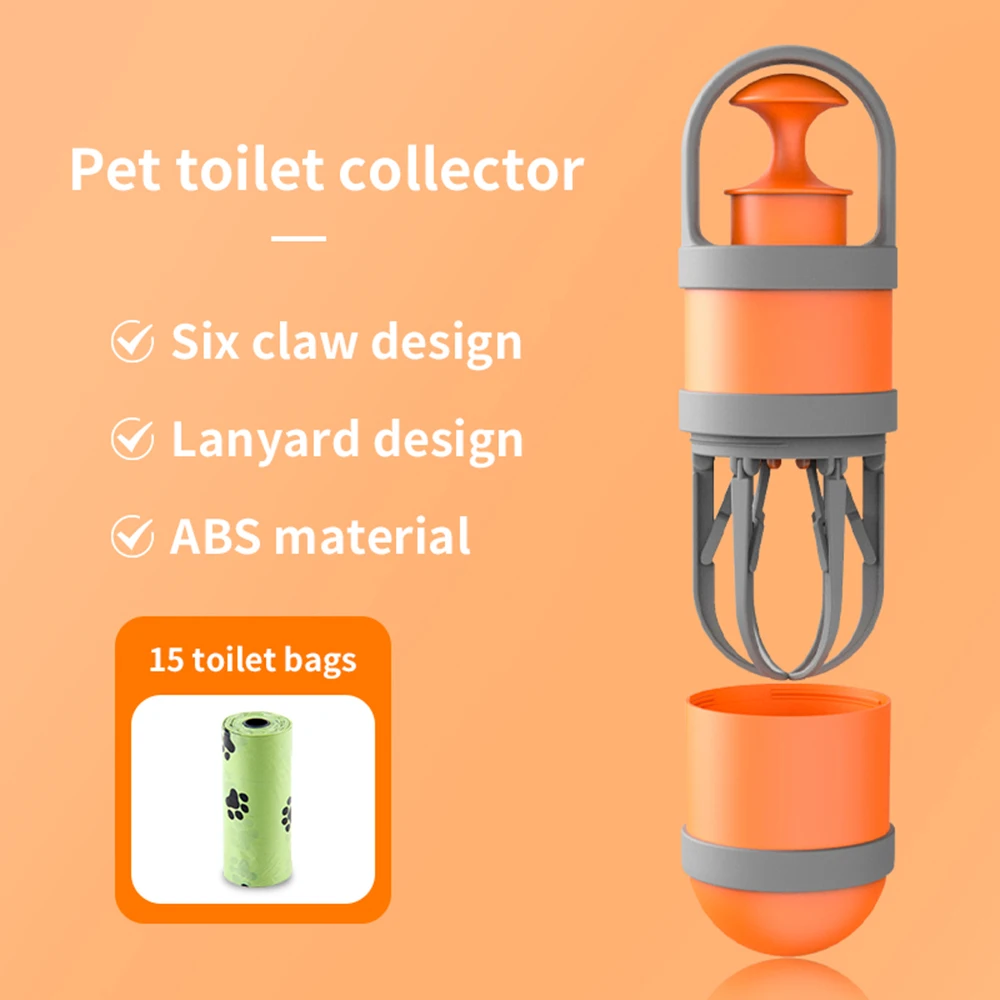 Dog Pooper Scooper Portable Outdoor Pet Waste Pick-up Cleaner Handheld Pet Claw Poop Grabber Cat and Dog Toilet Collectors