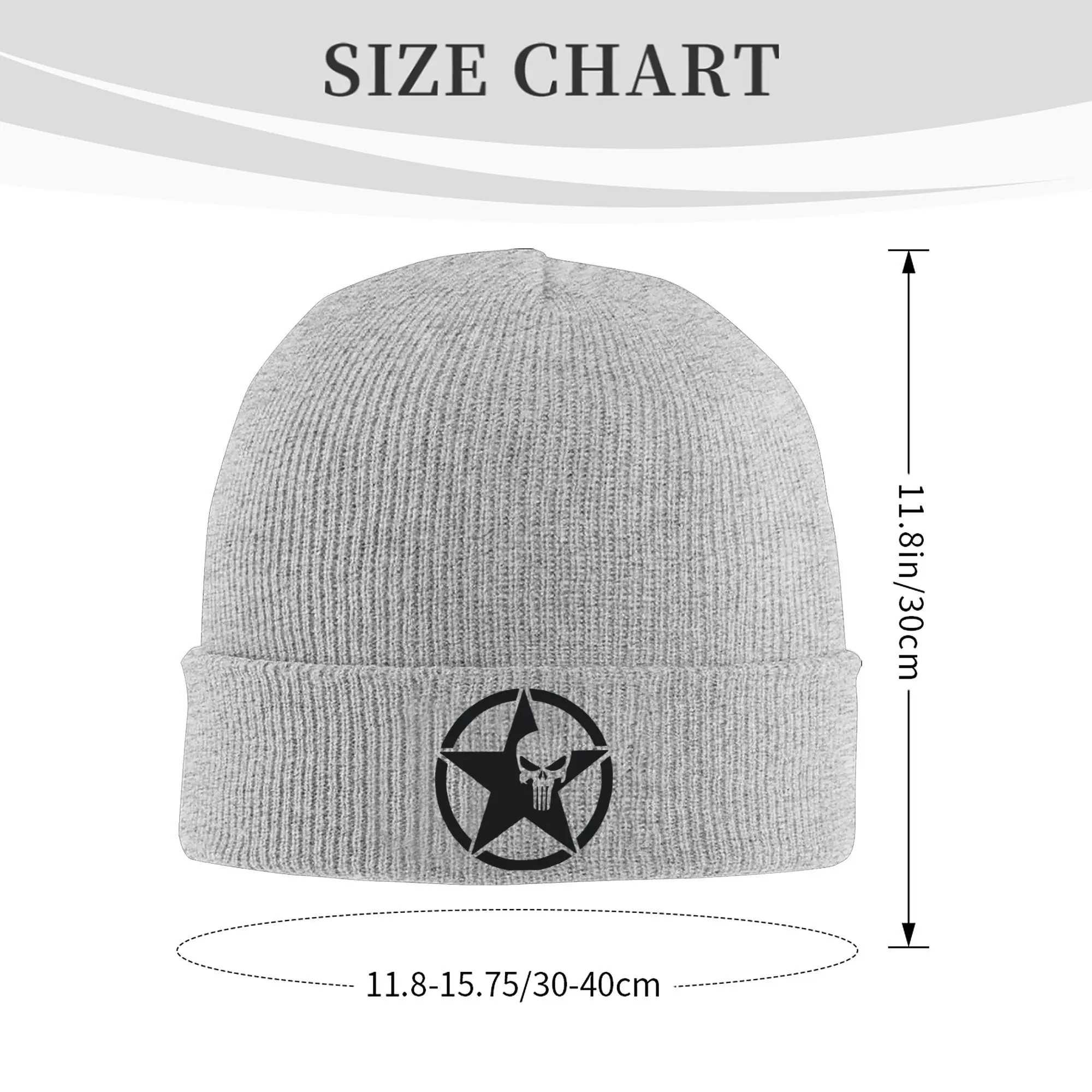 Custom Punisher Skull Skullies Beanies Caps Cool Winter Warm Men Women Knitting Hat Adult Unisex  Bonnet Hat