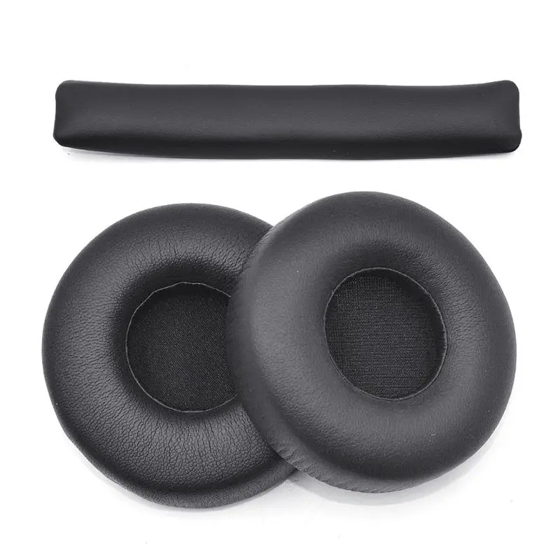 1 Pair Ear Pads Cushion Cover Breathable Earpads Replacement for Head Beam for Synchros E40BT E40 Headphones Black