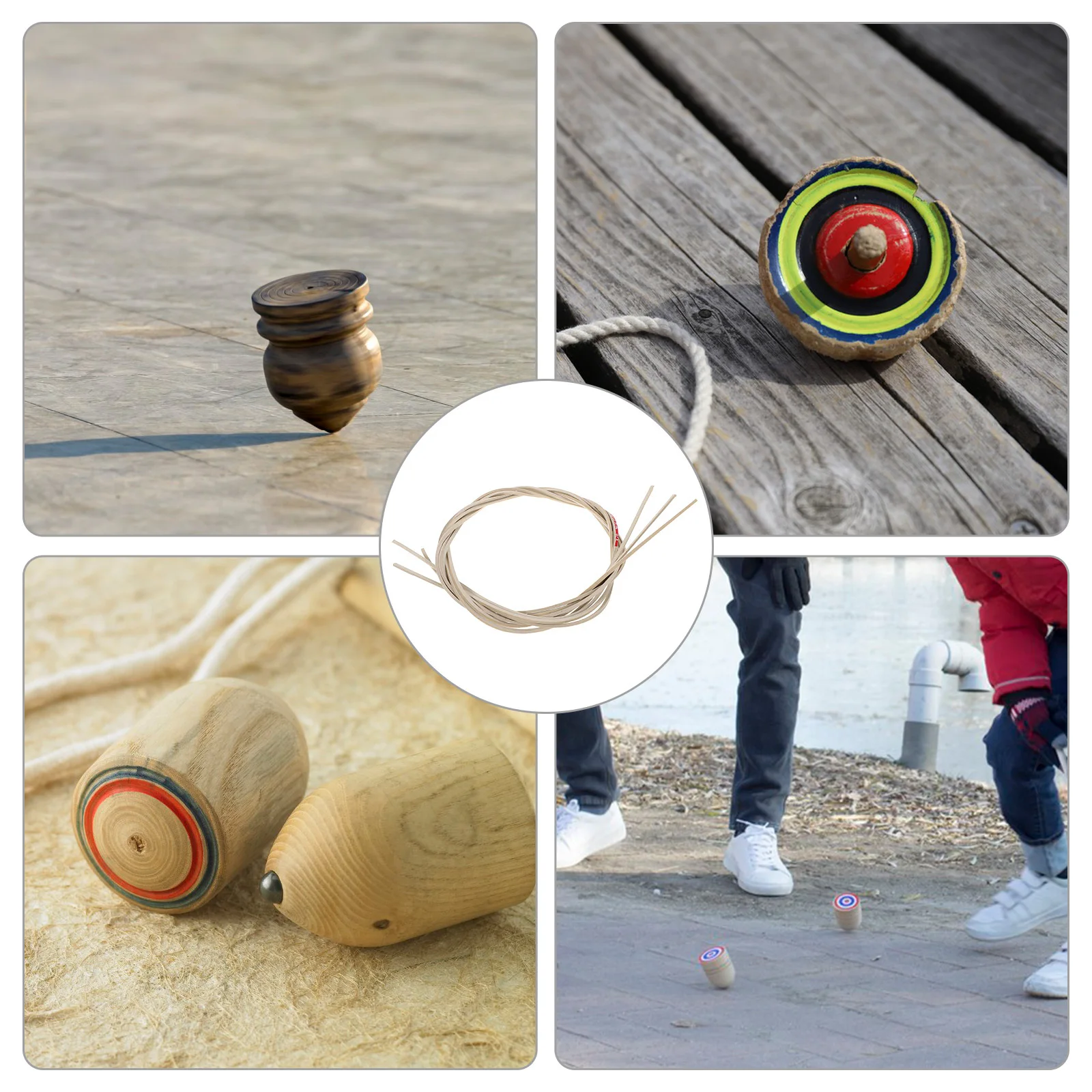 

3Pcs Gyro Band Rotating Traditional Gyro Thread Durable Replacement Cord Adjustable Length for Kids Family Fun Outdoor Play