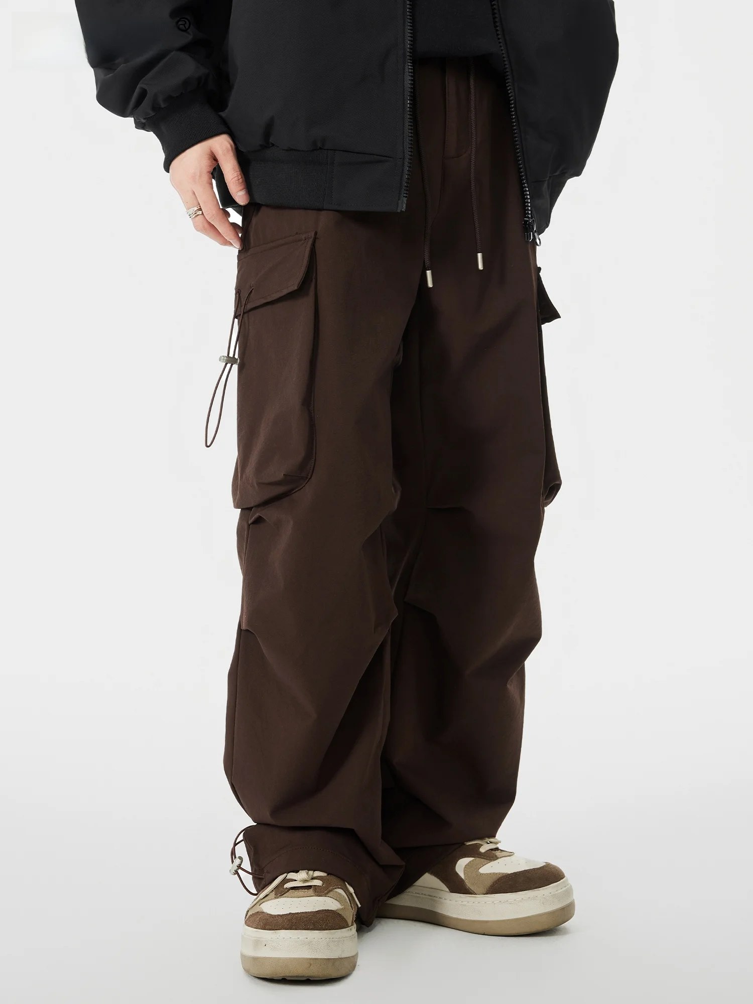 

RB American Sle Свободные повседневные брюки-карго для мужчин Весенние новые модные брендовые молодежные энергетические прямые брюки