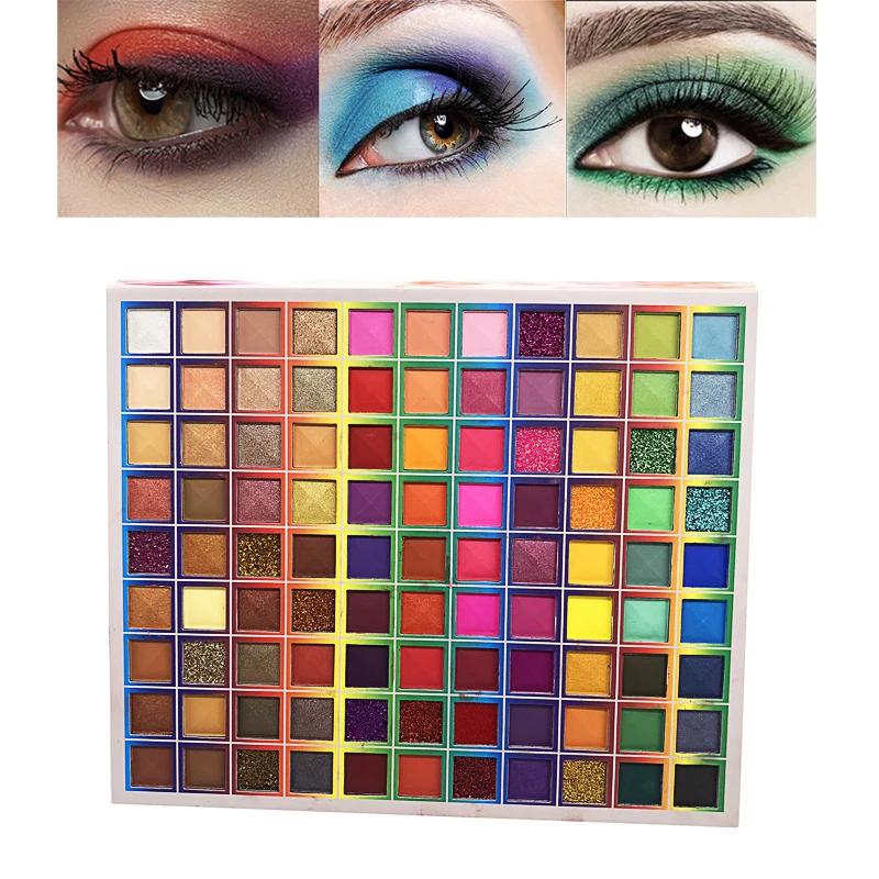 Eyeshadow Palette Versatile Bright Glitter Shimmer Long-lasting Durable Cosmetic Makeup Kit Professional Makeup Kit 99 Colors