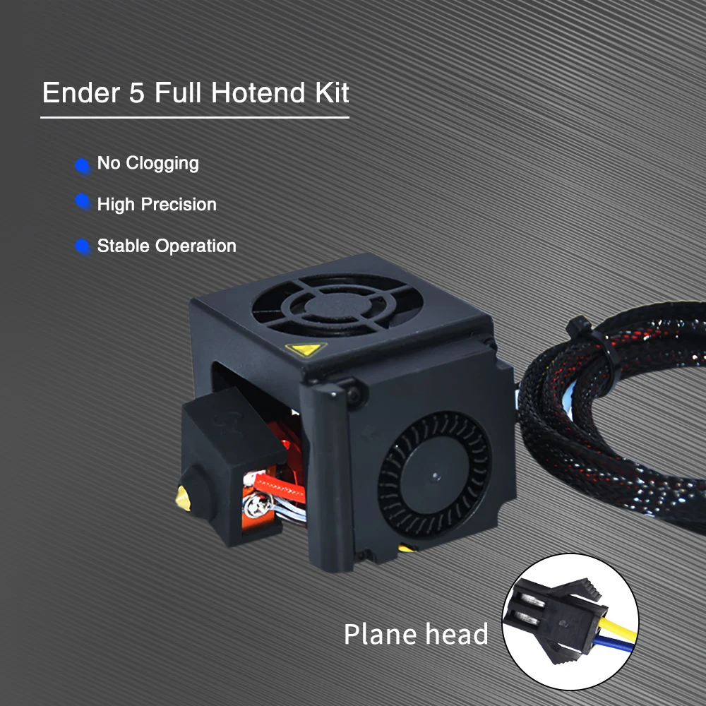 3D Printer Ender 5 Full Assembled Extruder Kit 24V with 2pcs Cooling Fans  1.75mm 0.4mm Nozzles Hot End for Ender 5 3D Printer