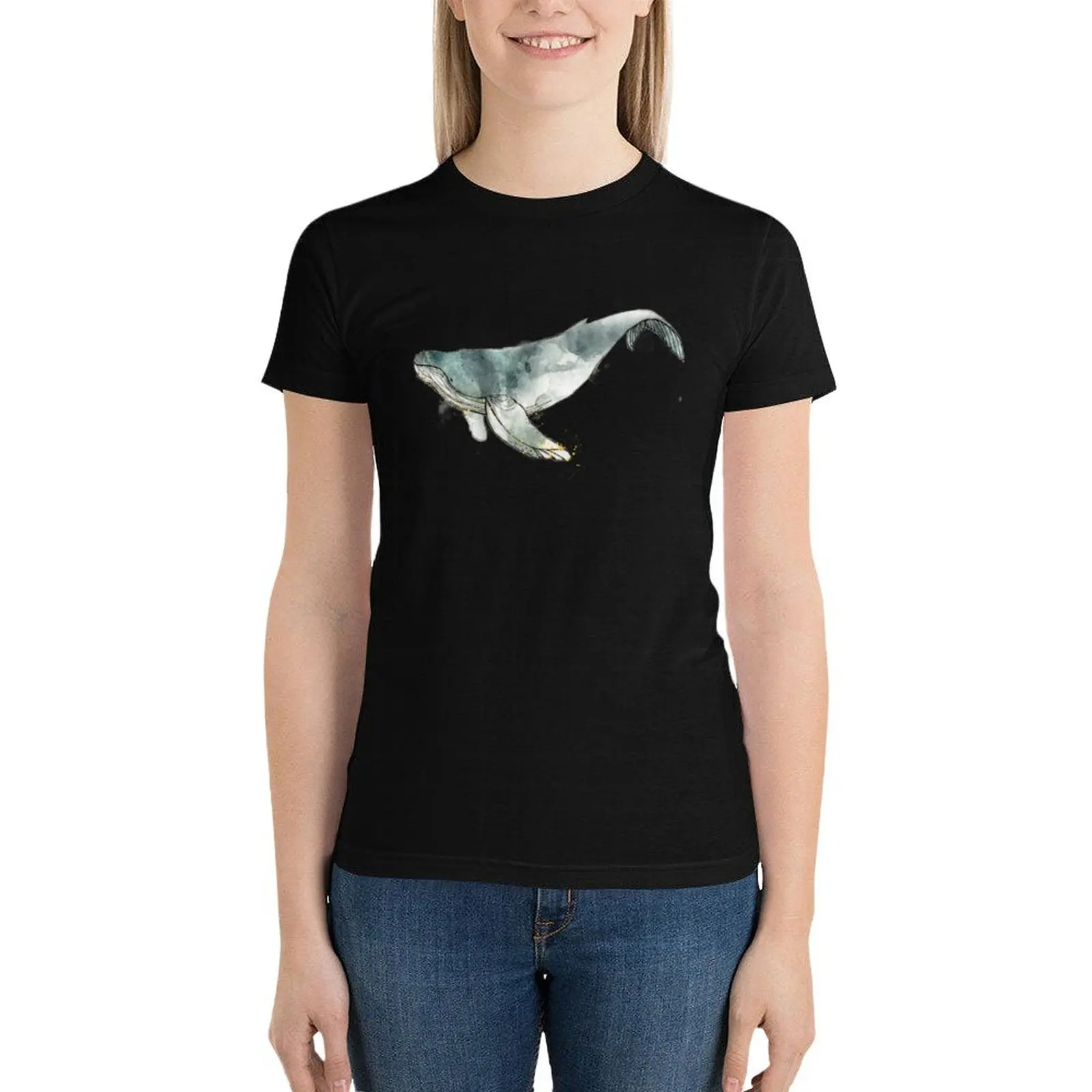 Humpback Whale T-Shirt shirts graphic tees aesthetic clothes Blouse lady clothes T-shirts for Women