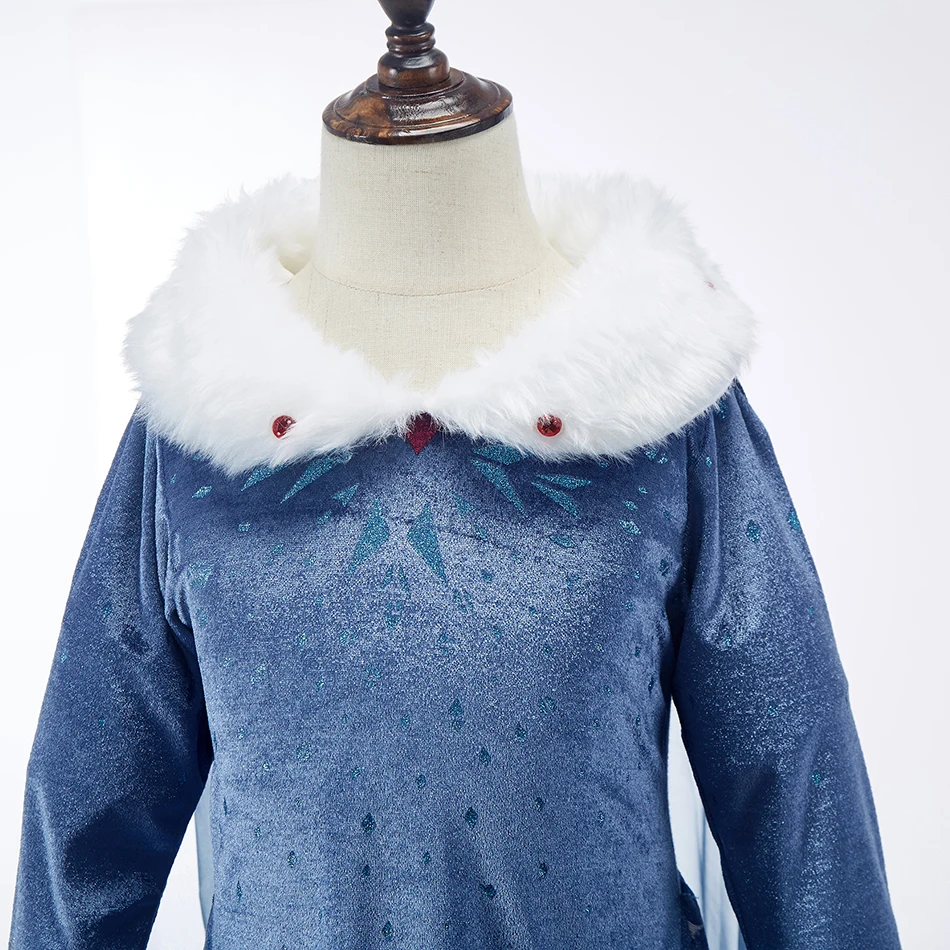 Disfraz de Elsa para niña – Vestido de Princesa Frozen para fiesta y Halloween - imagen 5