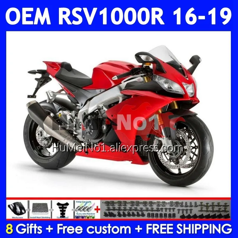 Injection Bodys For Aprilia RSV 1000 R RR 1000R 316No.123 RSV1000 16 Gloss red 17 18 19 RSV1000RR 2016 2017 2018 2019 Fairing