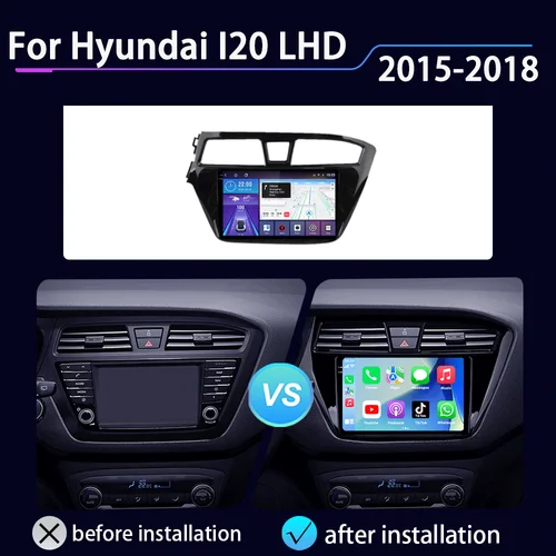 Imagen 2 del producto Android 15 Carplay Auto WIFI + 4G para Hyundai I20 LHD 2015 2016 2017 2018 Radio de coche reproductor Multimedia unidad principal estéreo Audio 2din