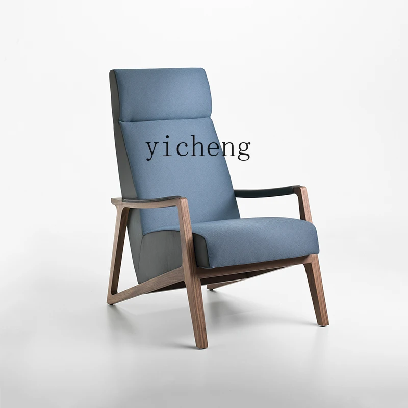 

North America Black Walnut High Back Lounge Chair Living Room Home Designer New Chinese Style