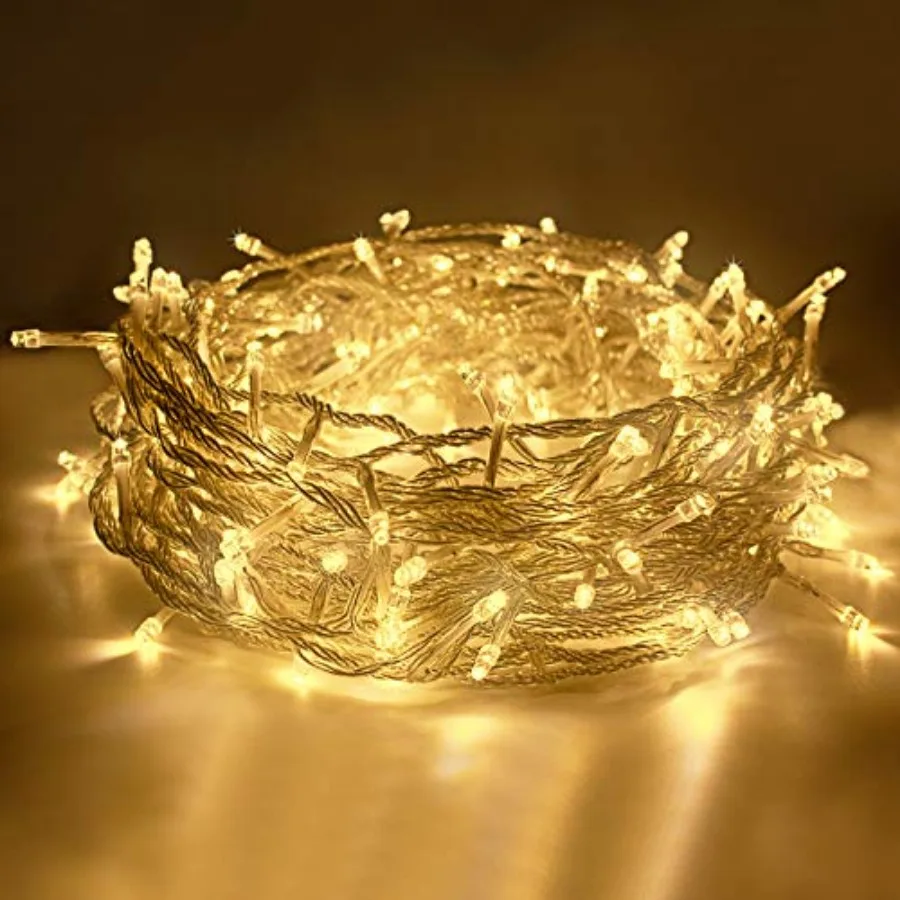 

66FT 200 LED Indoor String Light Christmas Fairy String Lights Plug in 8 Modes Extendable for Indoor Outdoor Wedding Birthday C