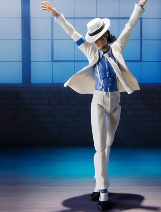 Shfiguarts Michael Jackson Action Character Movable Collectible Model Toy Moonwalk Pose Home Decoration Gift For Adult Collector