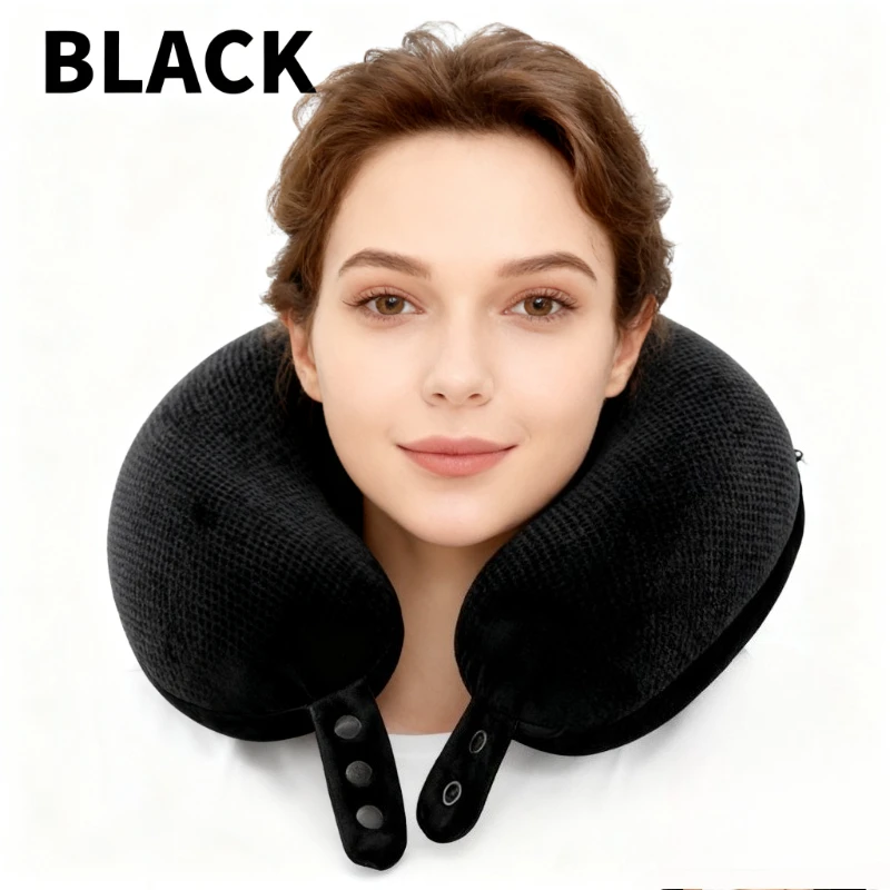 

U-образная дорожная подушка: средняя мягкость, поддержка и регулируемый ремень | Портативный матрас для самолета, автомобиля, дома и дневного сна - только сухая чистка