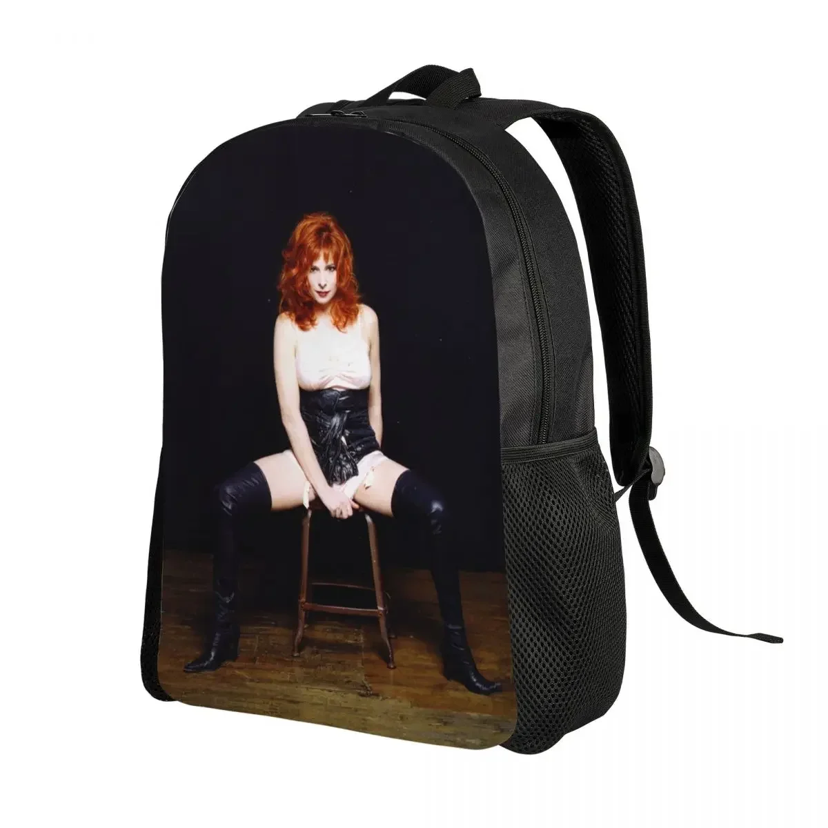 3D Print Pretty Sexy Mylene Farmer Backpack for Girls Boys College School Travel Bags Men Women Bookbag Fits 15 Inch Laptop