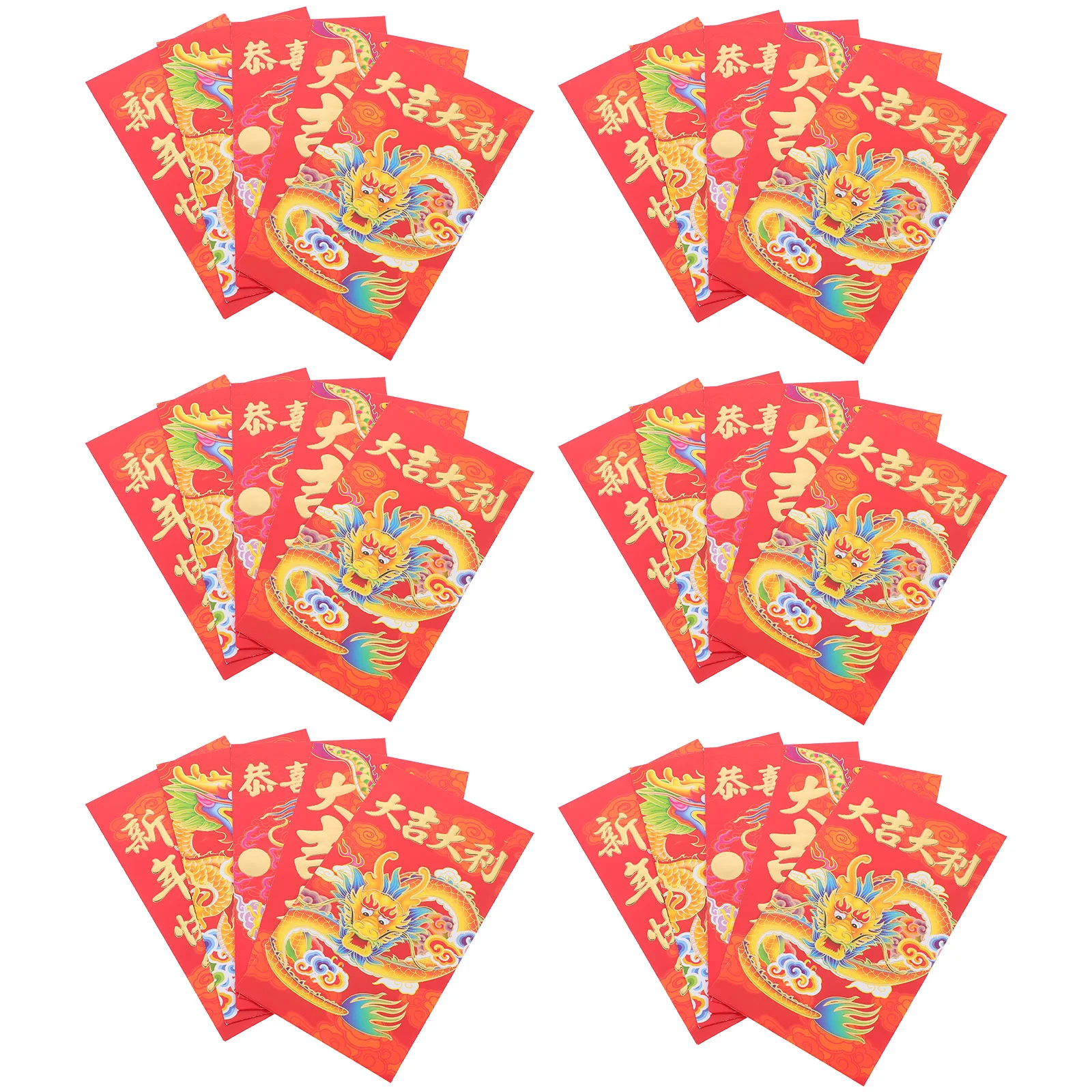 30 Pcs Red Envelope Bag Money Envelopes Chinese Wedding Favours Paper Zodiac Christmas New Year Packets Child