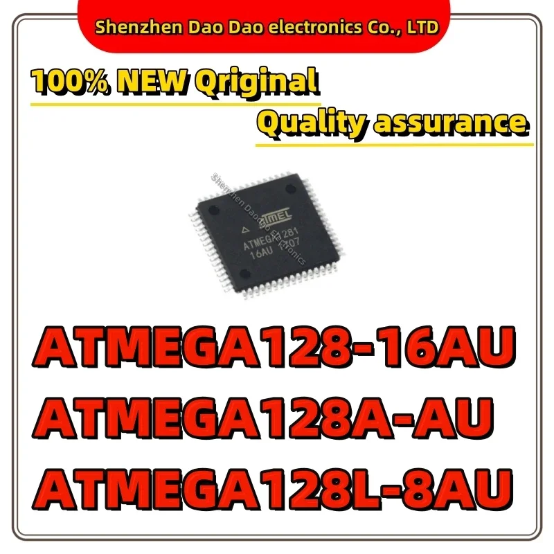 ATMEGA128-16AU ATMEGA128A-AU ATMEGA128L-8AU IC Chip 64-TQFP 8-bit microcontroller MCU Quality Brand New