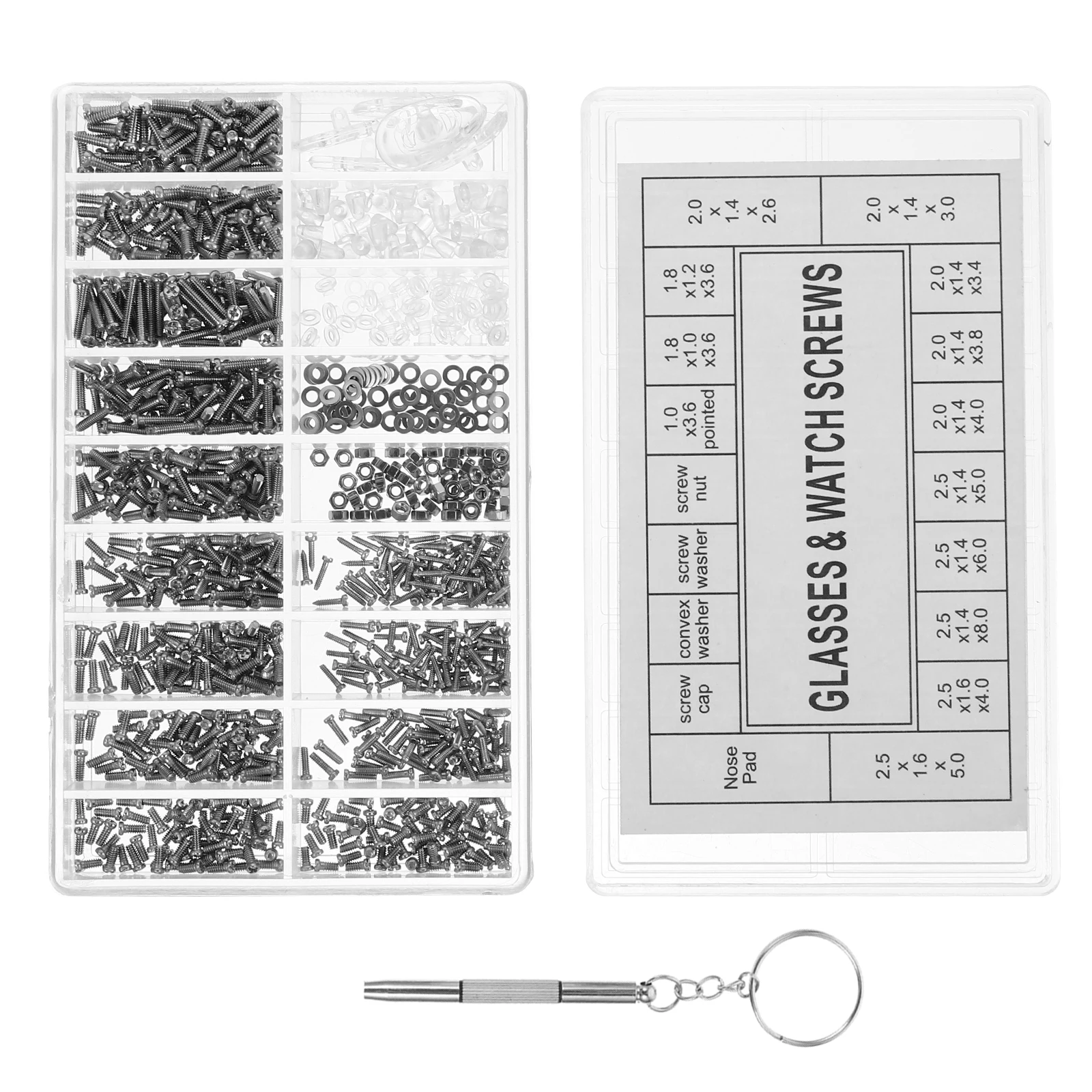 

Stainless Steel Aluminum Eyeglass Repair Kit 32pcs Glasses Screwdriver Set Nose Pad Replacement Sunglasses Watch Jewelry Tool