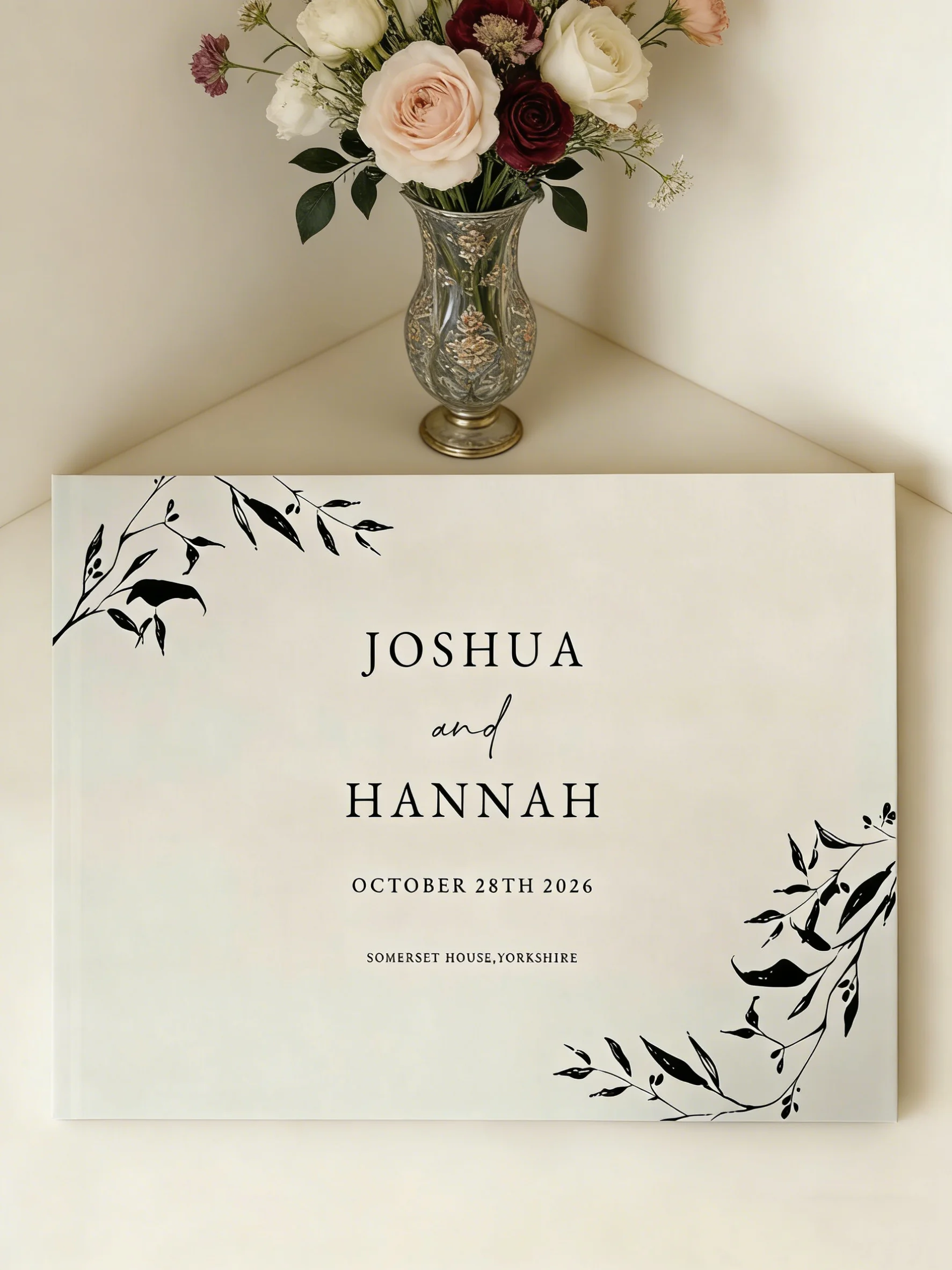 

Свадебная книга для гостей и альбом для записей на заказ | Персонализированный фотоальбом | Идеальный подарок на помолвку и годовщину свадьбы