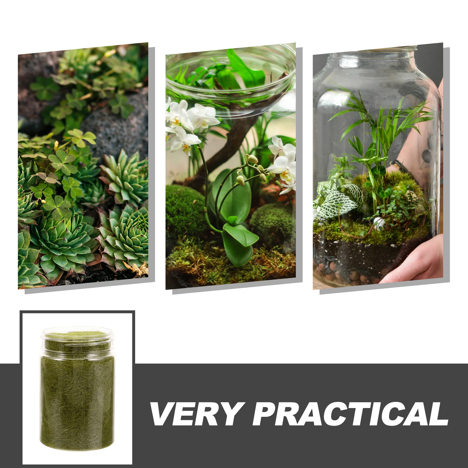 

Handmade Moss Decorations Artificial Plants for Indoor Crafts Fake Moss Faux Greenery Layout Design Garden Supplies