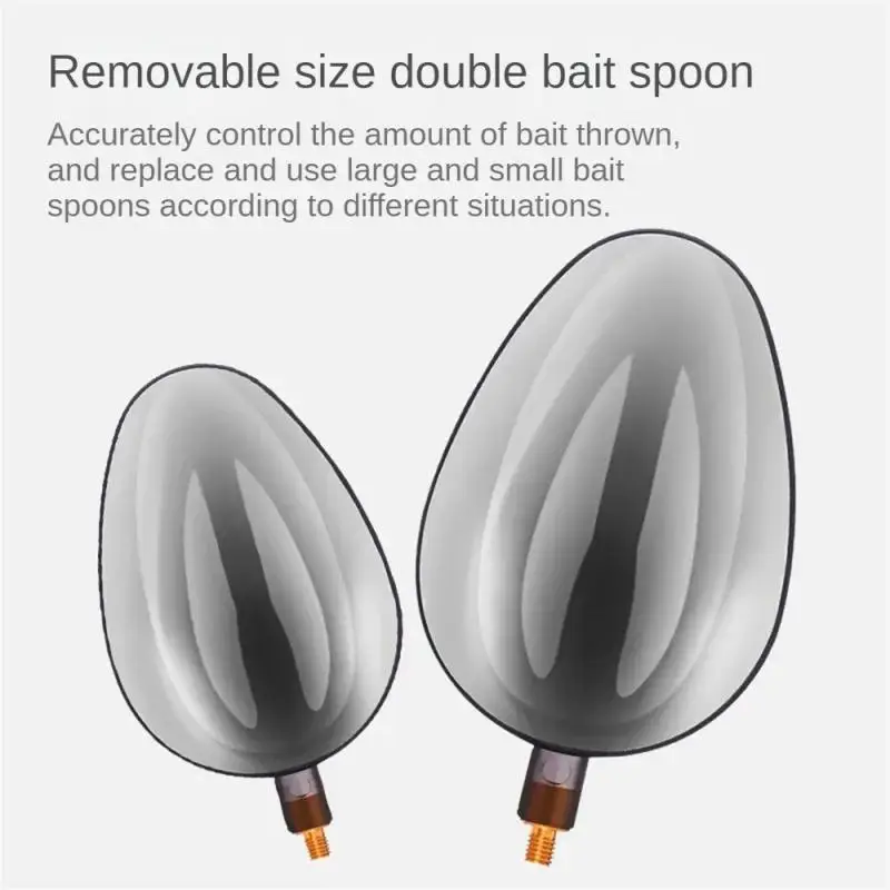 1~4PCS Fishing Bait Throwing Spoons Non-Stick Bait Scoop Retractable Rod Long Throw Fixed Point Fishing Gear Bait Spoon Fishing