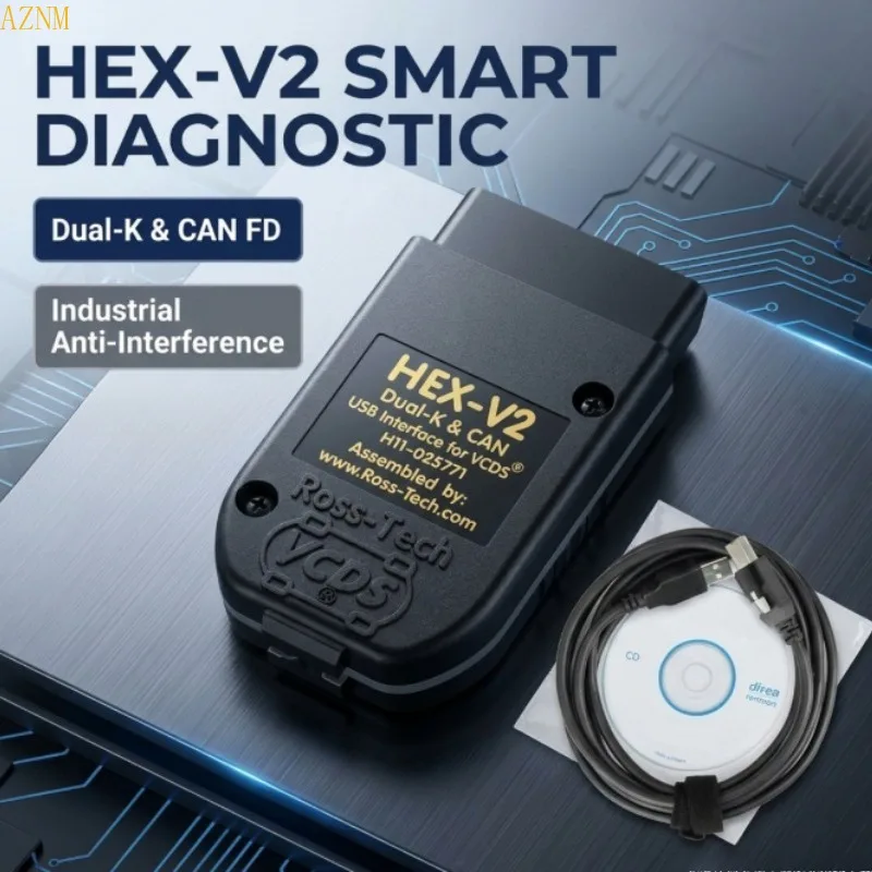 Interface VCDS VAGCOM 2026 VAG HE V2 Mise à jour 25.3 POUR VW POUR AUDI Outils de diagnostic automobile multilingues VAGOM