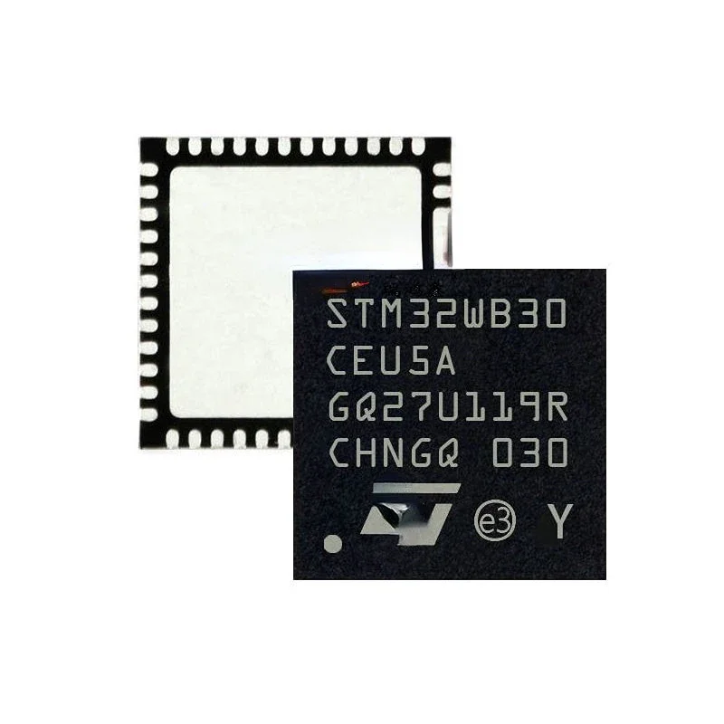 

QFN-48 stm32wb30 Ultra low power dual core arm cortex-m4 MCU 64 MHz, cortex-m0+ 32 MHz, 512 KB flash memory, B