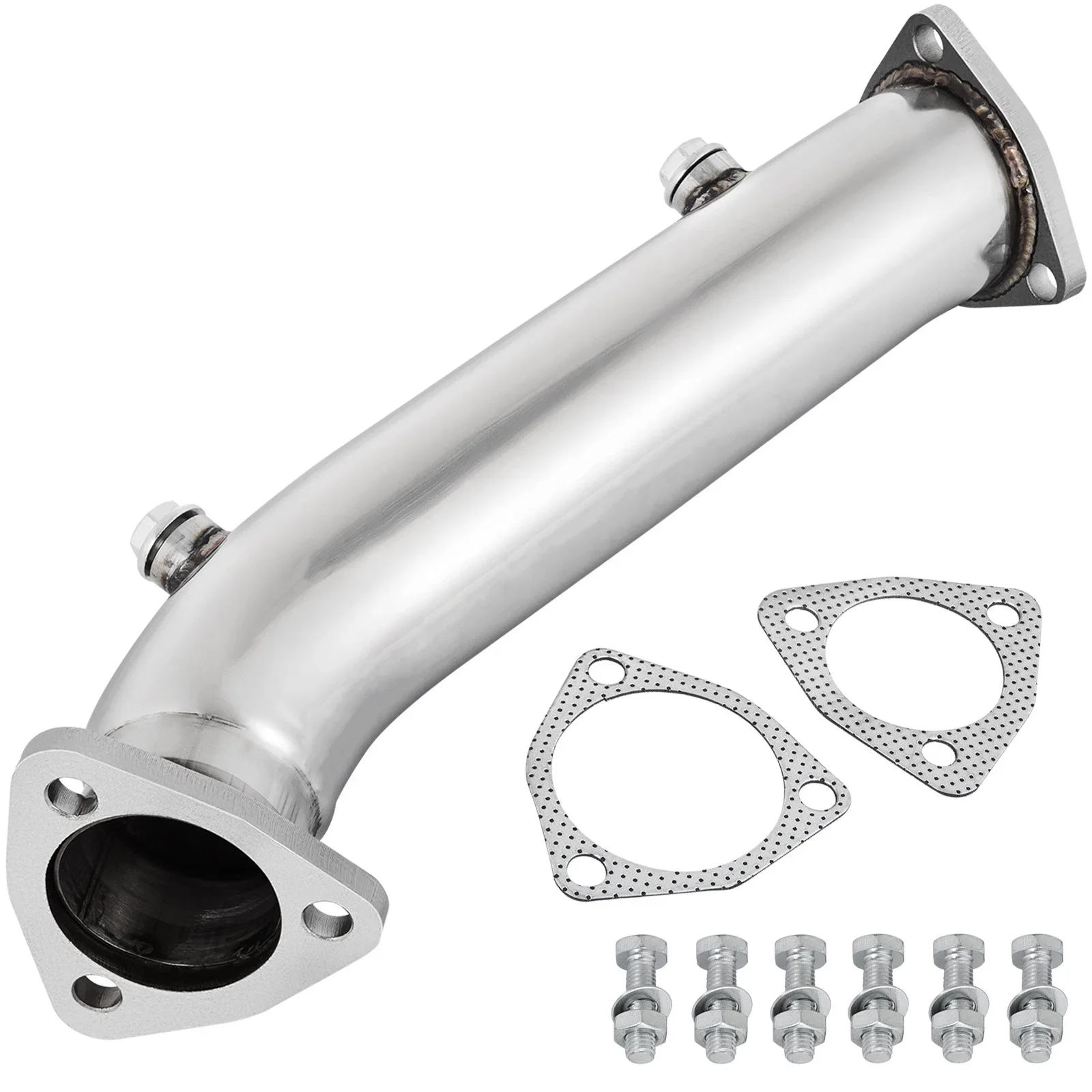

High Flow Downpipe Exhaust Converter Pipe Fits 97-05 Audi A4 B5 B6/Passat 1.8T