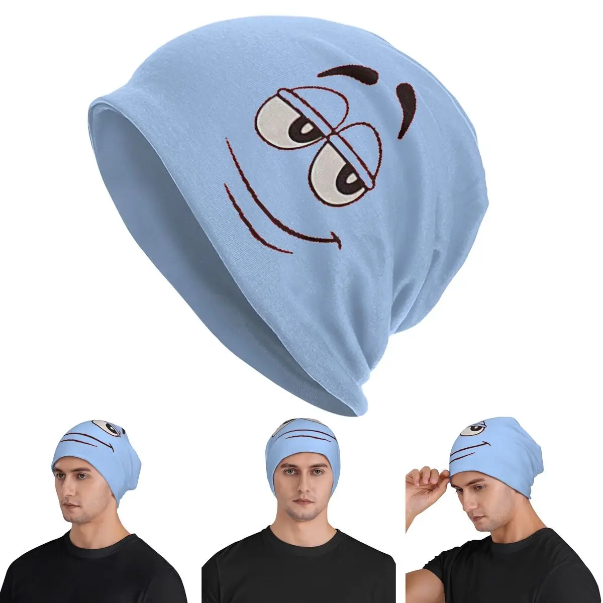 

M And M Candy Character Skullies Beanies Hats Warm Autumn Winter Outdoor Cap Knitted Bonnet Caps for Unisex Adult