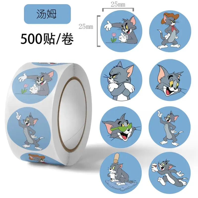 Tom and Jerry Stickers Roll Stickers Decorative Stickers Sealing Tape Water Cup Mobile Phone Decoration Post Birthday Girls Gift