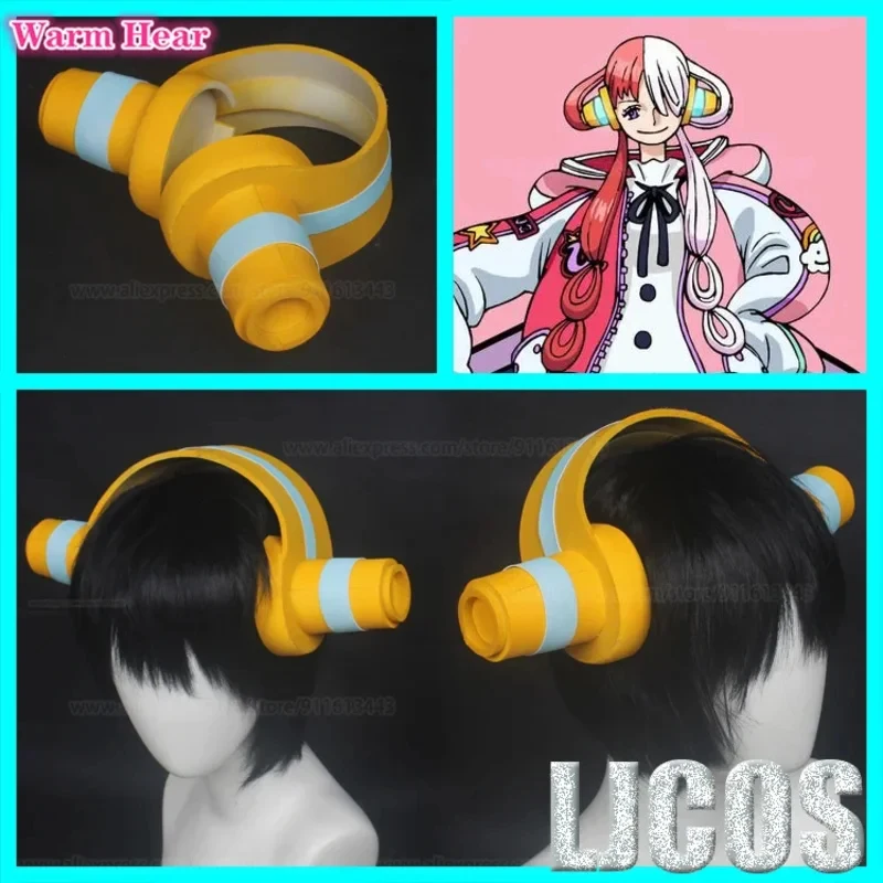 2026 Anime UTA Red Pink Heat Resistant Hair Halloween Headphones Props Woman Girl Cosplay Party Wigs Wig UFW3I view 6