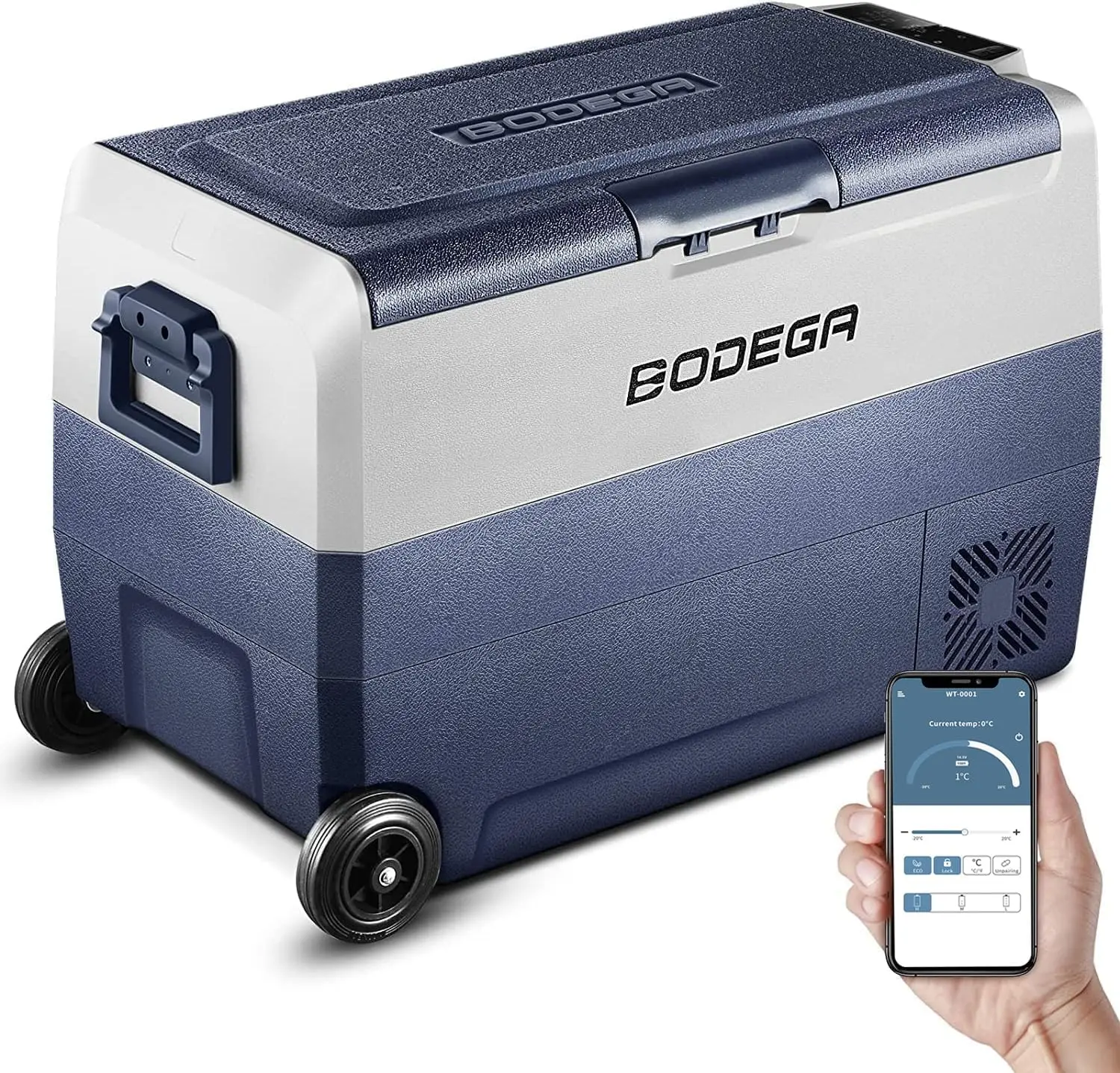 

Portable Car Refrigerator Rv Freezer 12 Volt 50L Dc 12 24V Ac 100 240V App Control For Outdoor Camping Travel