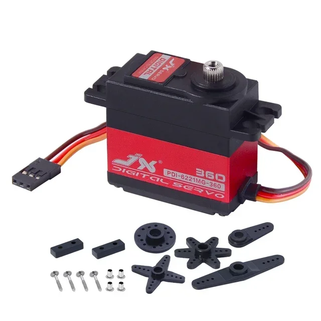 Servo de engranaje de Metal JX PDI-6221MG para coche teledirigido, brazo de gran Torque Digital sin núcleo, 20kg, 4 unidades