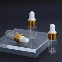 Transparent Small Dropper Bottle 2mL Essential Oil Dispensing Bottle Dropper Trial Size Travel Sample Bottle