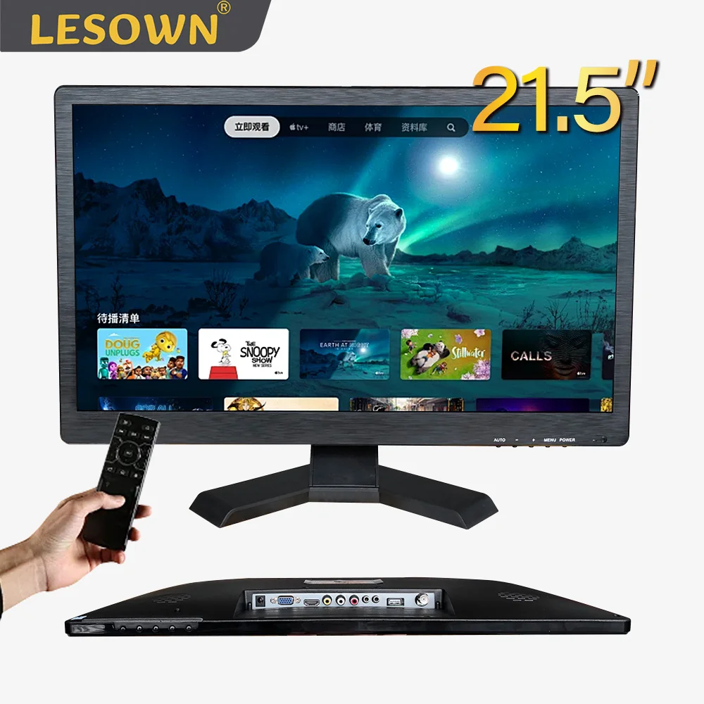 LESOWN Ultra Wide Touchscreen Monitor 21.5 inch 1920x1080 Full HD VGA HDMI Wall Mount VESA Display for Laptop PC Switch Gaming